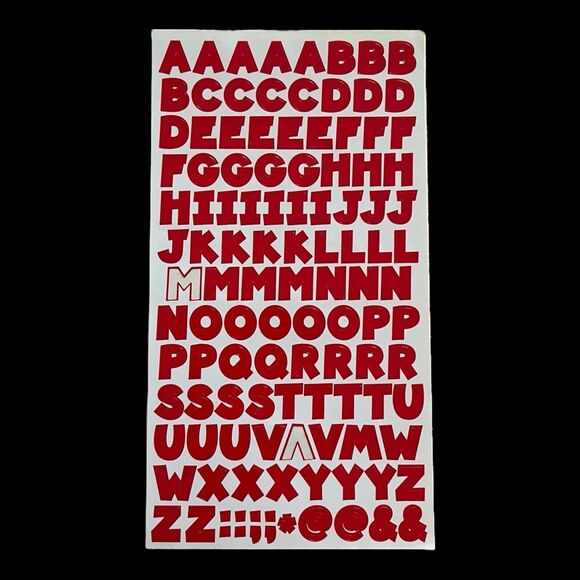 Scrapbooking Alphabet Sticker Lot 11 Incomplete Sheets Alphabitties and More - Picture 16 of 16